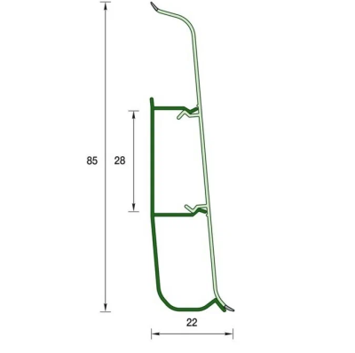 Плинтус напольный Деконика Дуб рустик 85мм 2,2м - 211